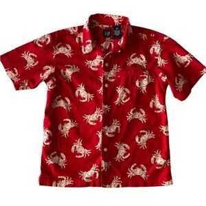 GAP Red Crab Print Kids Shirt